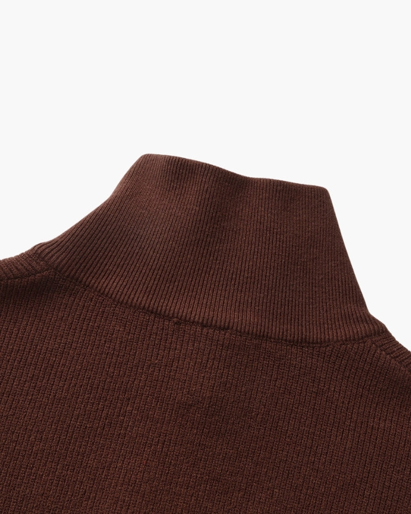 Refined Half-Zip Knit Pullover - Old Money