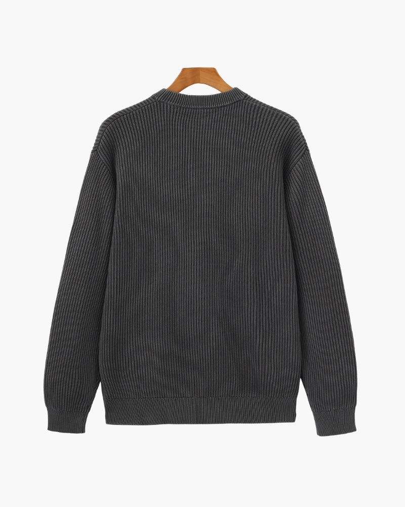 Rib Knit Crewneck - Old Money