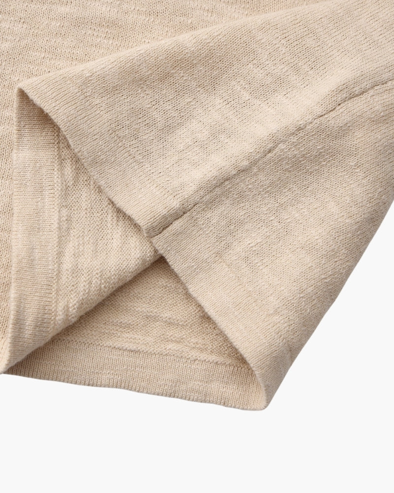 Linen Cotton Essential Crewneck - Old Money