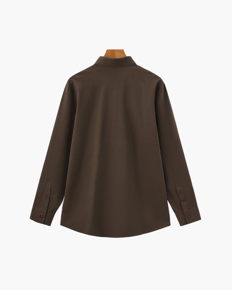 Tailored Cotton Flex Shirt - Old Money