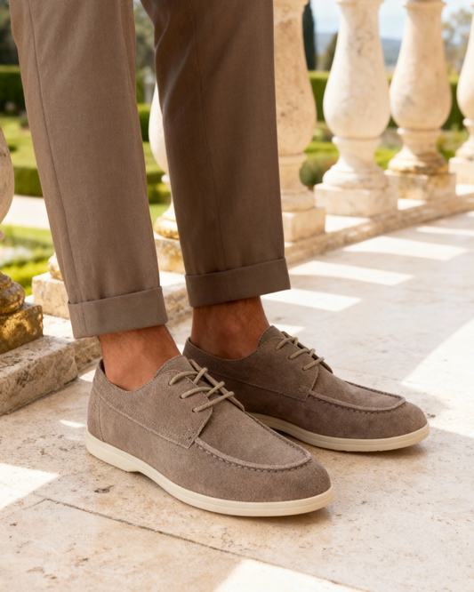 Premium Suede Lace Shoes - Old Money