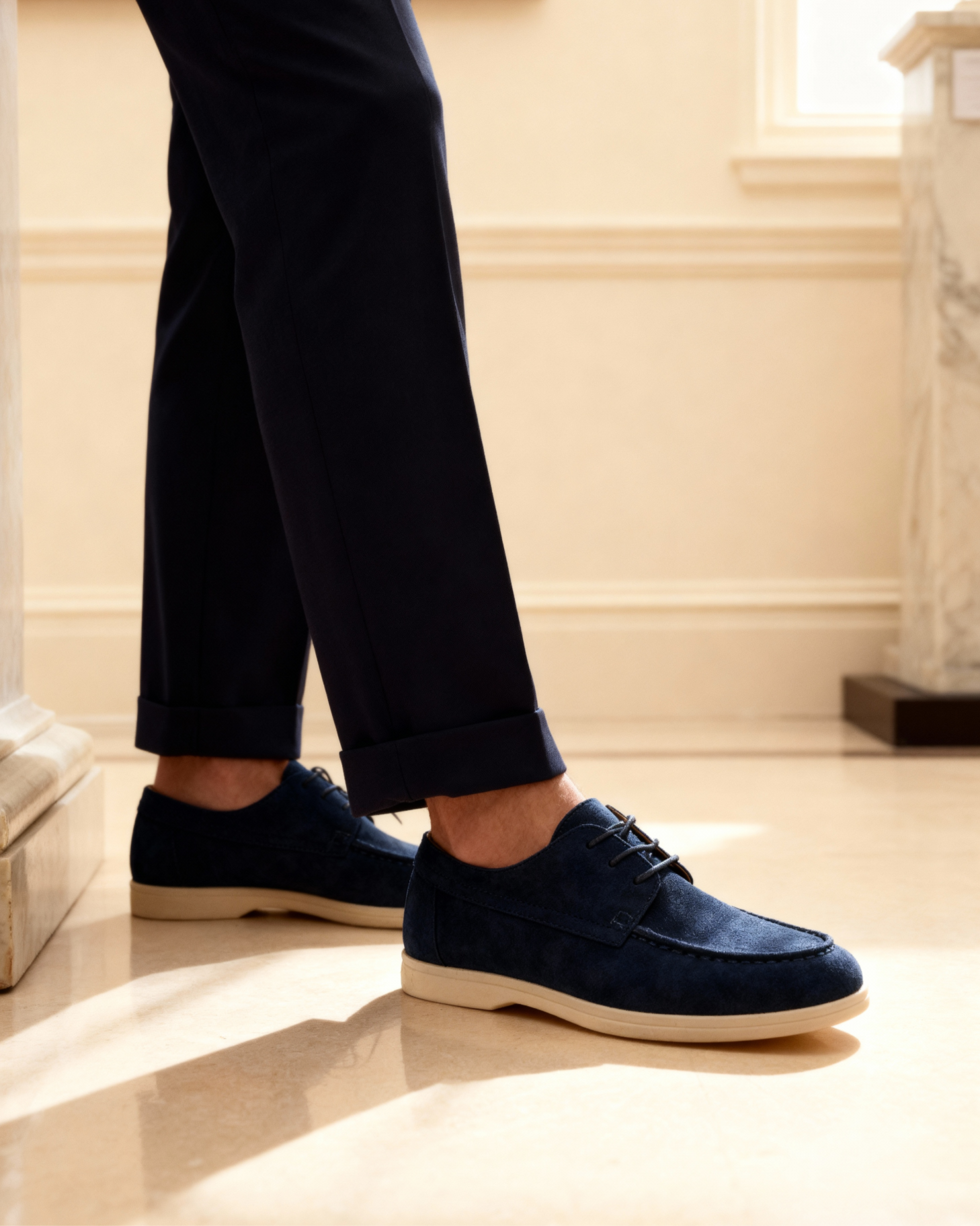 Premium Suede Lace Shoes - Old Money